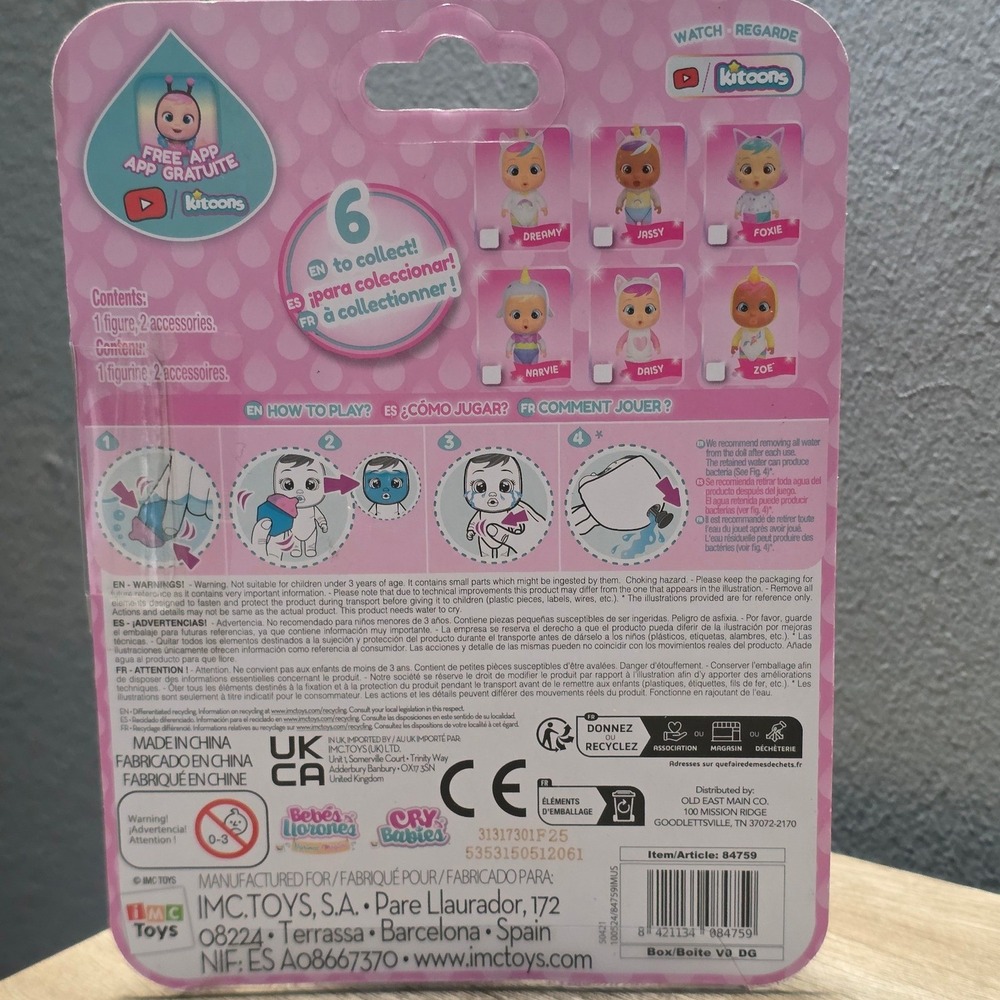 Cry Babies Magic Tears Happy Dreams Narvie Unicorn‎ Mini Doll Figure 84759 NEW - Picture 2 of 2